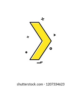 Right arrow icon design vector