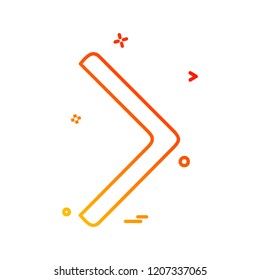 Right arrow icon design vector
