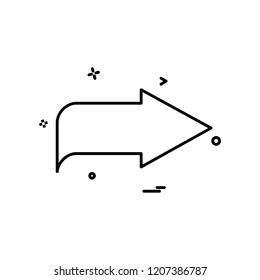 Right arrow icon design vector