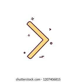 Right arrow icon design vector
