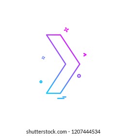 Right arrow icon design vector