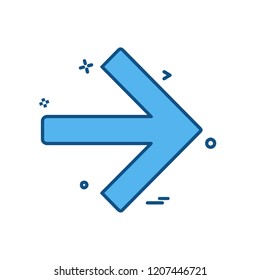 Right arrow icon design vector