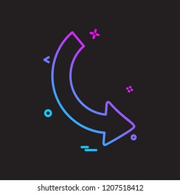 Right arrow icon design vector