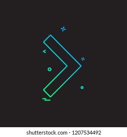 Right arrow icon design vector