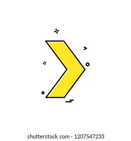 Right arrow icon design vector