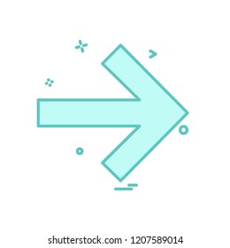 Right arrow icon design vector