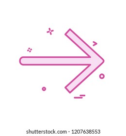 Right arrow icon design vector