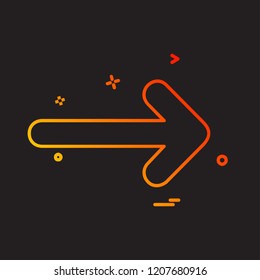 Right arrow icon design vector