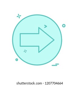 Right arrow icon design vector