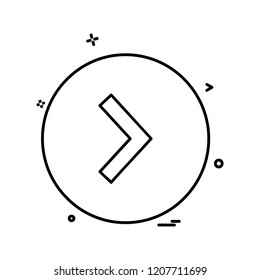 Right arrow icon design vector