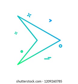 Right arrow icon design vector