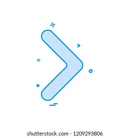 Right arrow icon design vector
