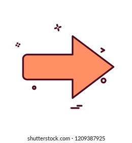 Right arrow icon design vector