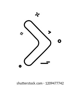 Right arrow icon design vector