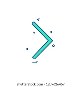 Right arrow icon design vector