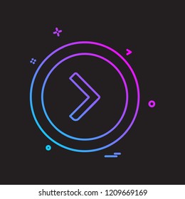 Right arrow icon design vector