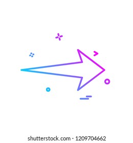 Right arrow icon design vector