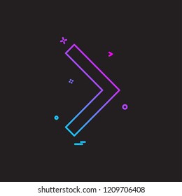 Right arrow icon design vector