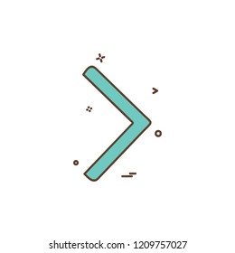 Right arrow icon design vector