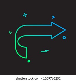 Right arrow icon design vector