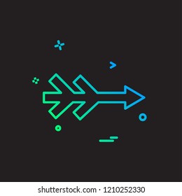Right arrow icon design vector