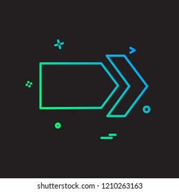 Right arrow icon design vector