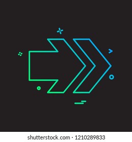 Right arrow icon design vector