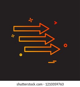 Right arrow icon design vector