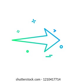 Right arrow icon design vector