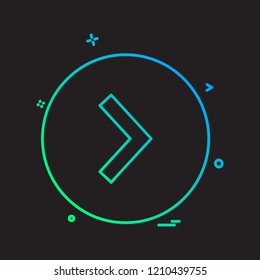 Right arrow icon design vector