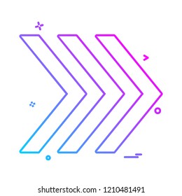 Right arrow icon design vector