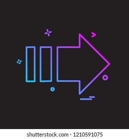 Right arrow icon design vector