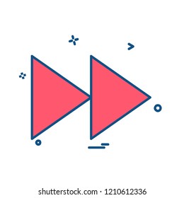 Right arrow icon design vector