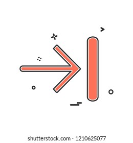 Right arrow icon design vector