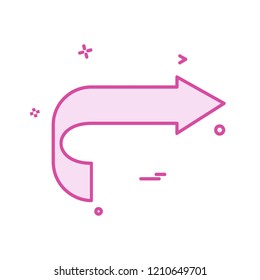 Right arrow icon design vector