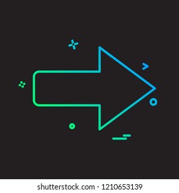 Right arrow icon design vector