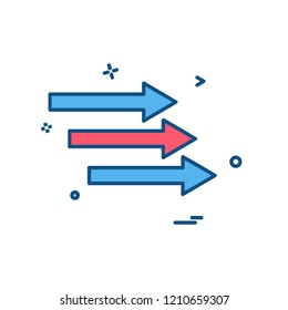 Right arrow icon design vector