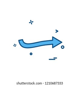 Right arrow icon design vector