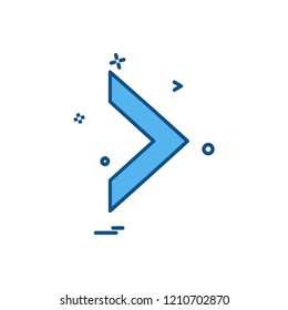 Right arrow icon design vector