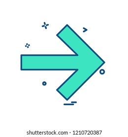 Right arrow icon design vector
