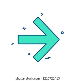 Right arrow icon design vector