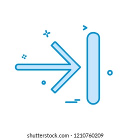 Right arrow icon design vector