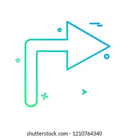 Right arrow icon design vector