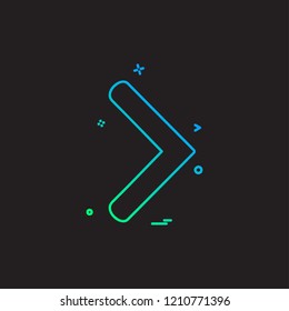 Right arrow icon design vector