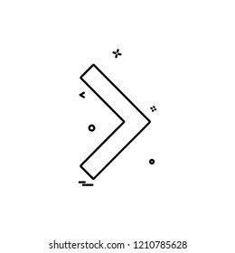 Right arrow icon design vector