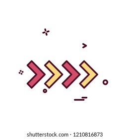 Right arrow icon design vector