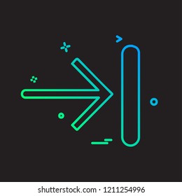Right arrow icon design vector