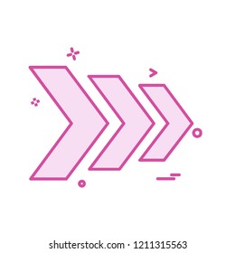 Right arrow icon design vector