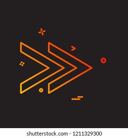 Right arrow icon design vector