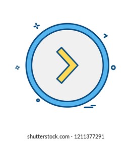 Right arrow icon design vector